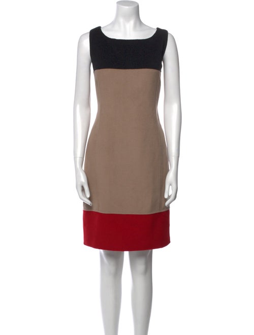 St. John Bateau Neckline Mini Dress