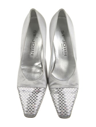 St. John Satin Sequin Embellishments Pumps