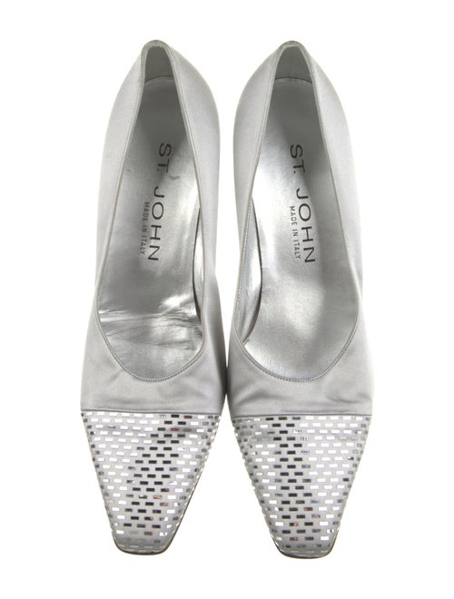 St. John Satin Sequin Embellishments Pumps