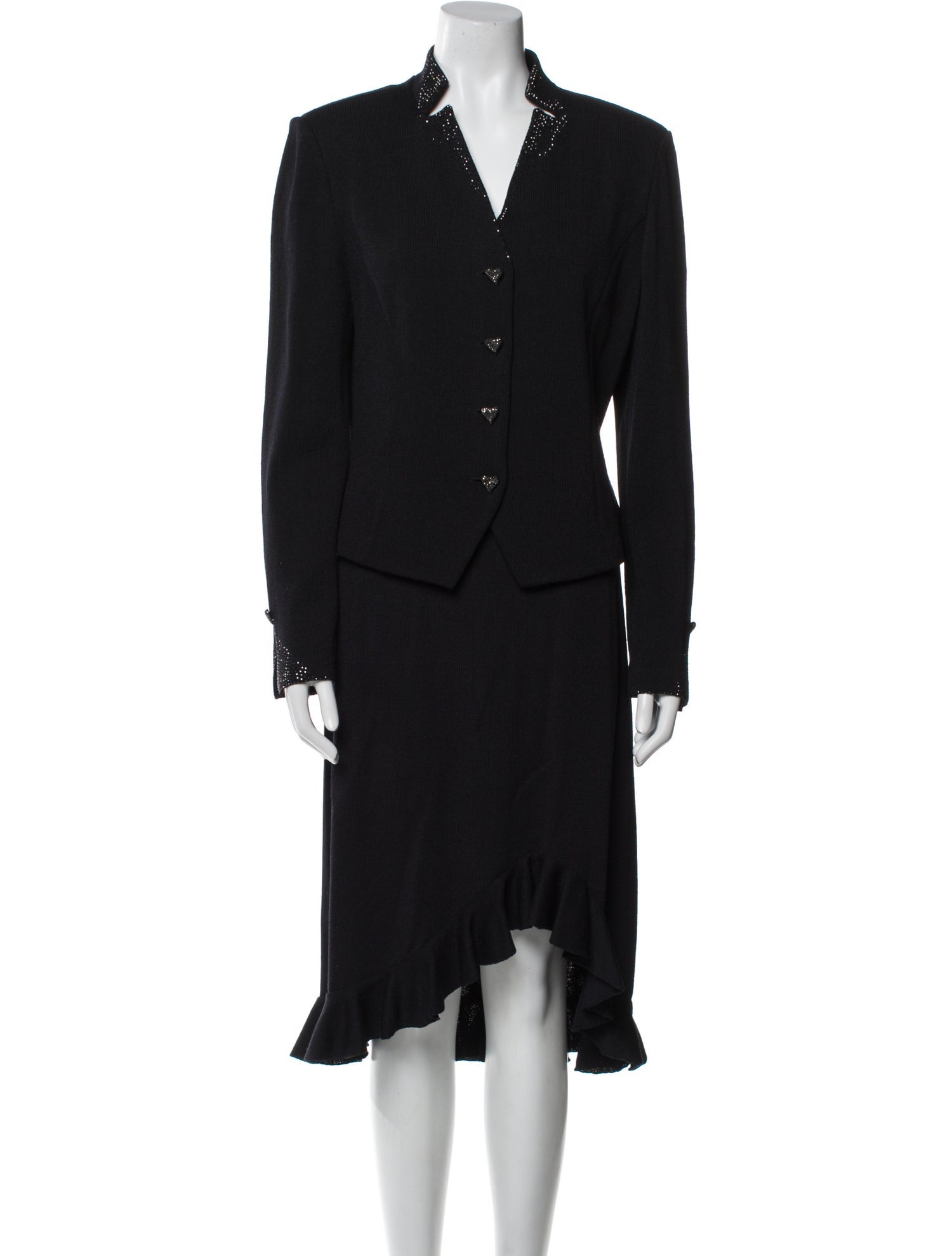 St. John Crystal Embellishments Skirt Set