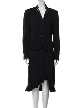 St. John Crystal Embellishments Skirt Set