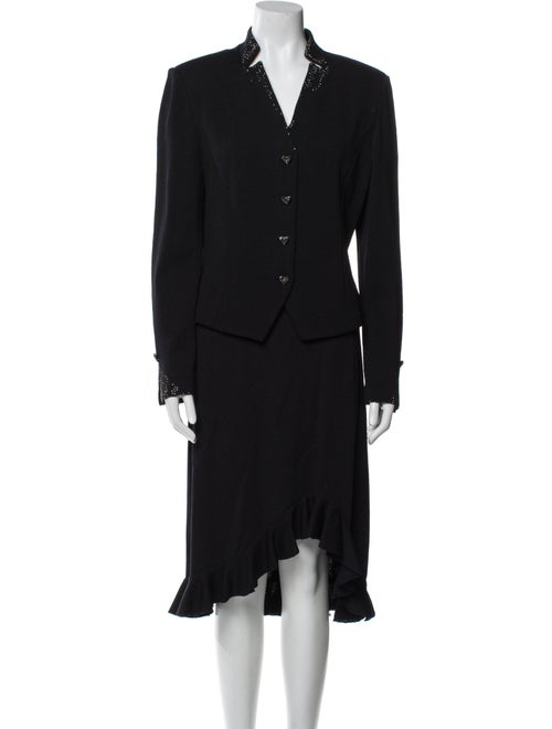 St. John Crystal Embellishments Skirt Set