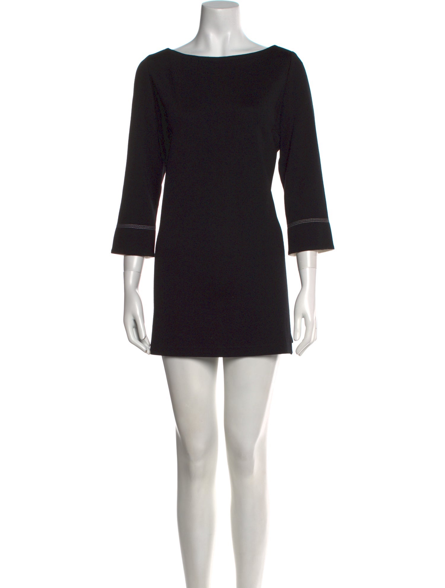 St. John Bateau Neckline Mini Dress