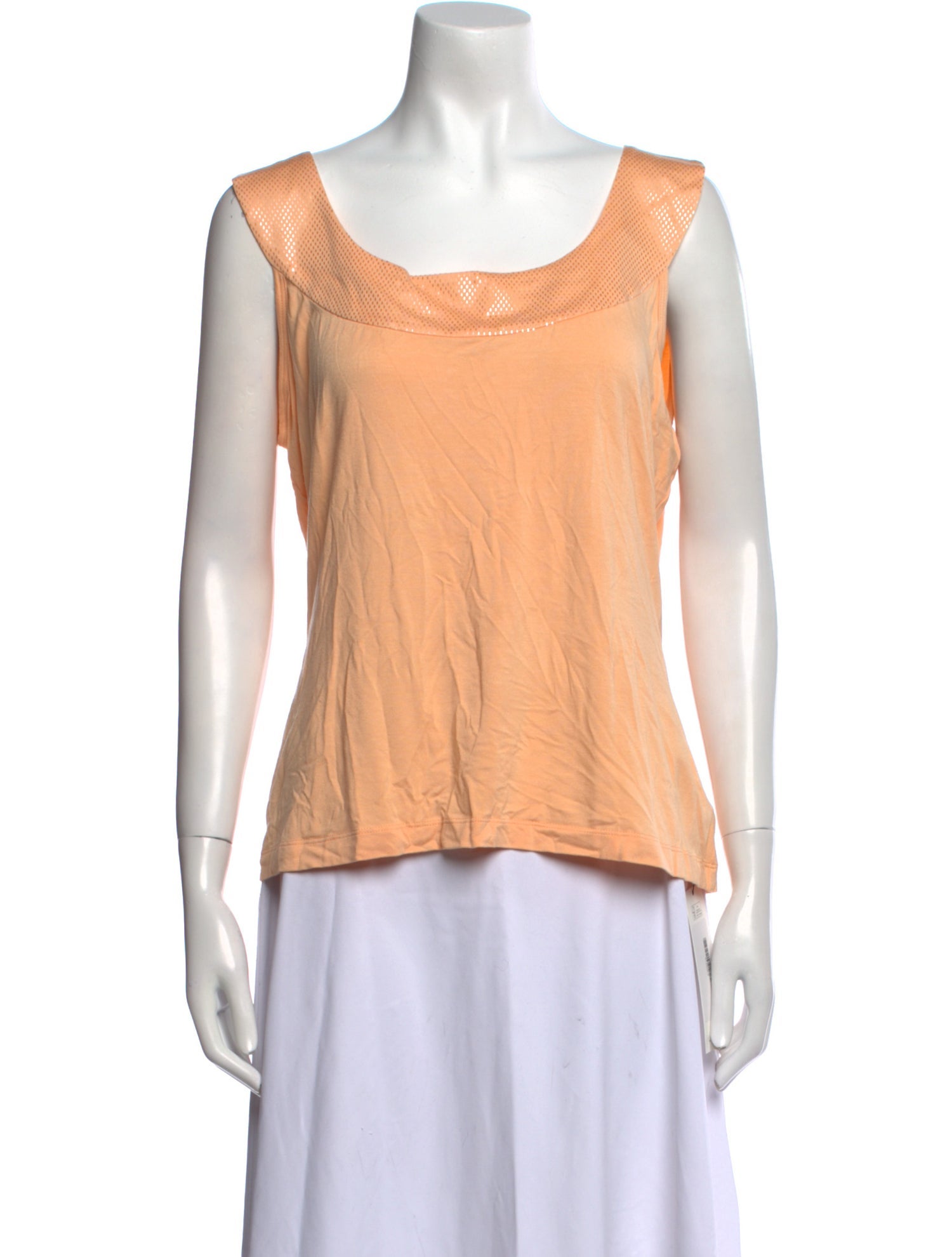 St. John Scoop Neck Sleeveless Top