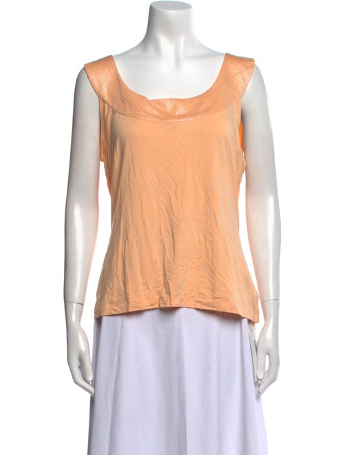 St. John Scoop Neck Sleeveless Top