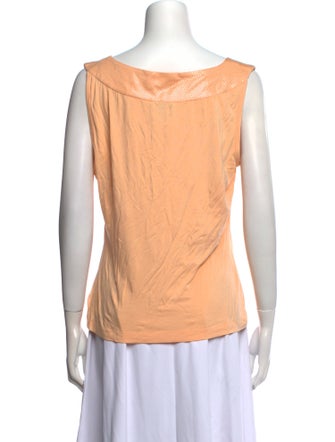 St. John Scoop Neck Sleeveless Top