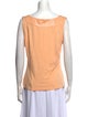 St. John Scoop Neck Sleeveless Top