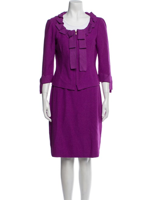 St. John Ruffle Embellishment Skirt Set