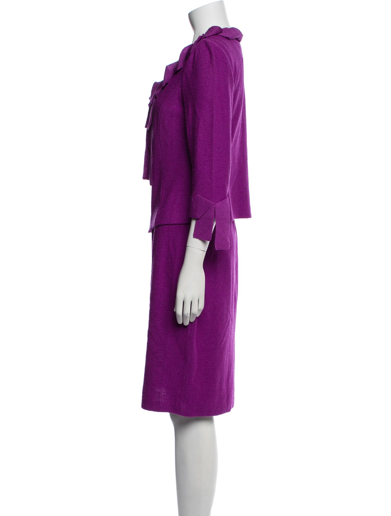 St. John Ruffle Embellishment Skirt Set