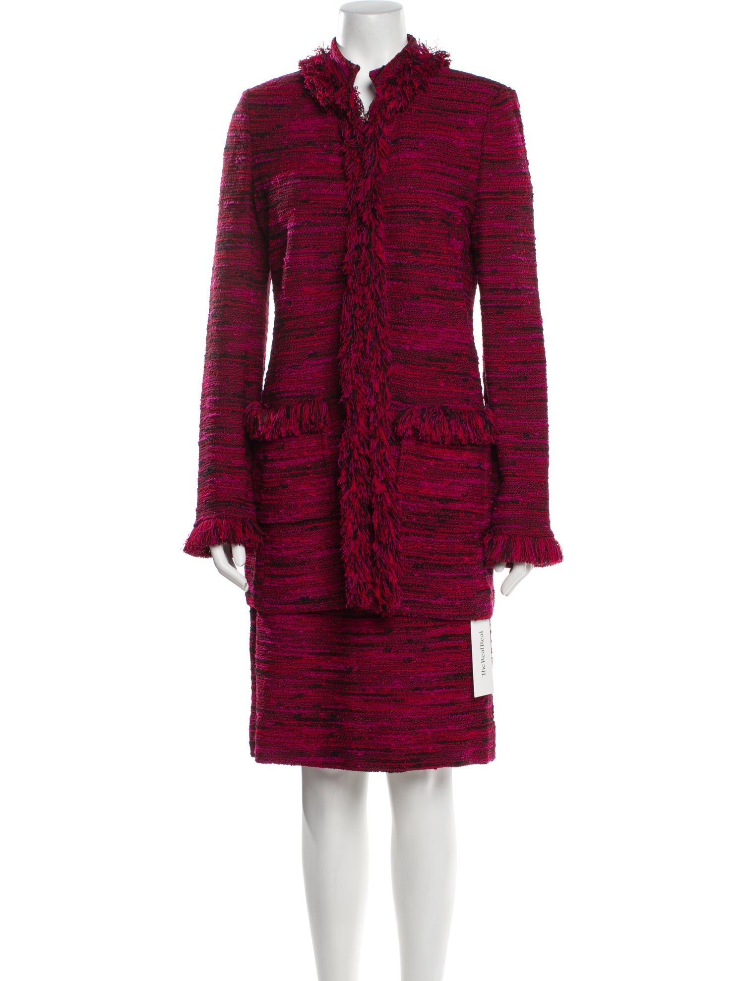 St. John Tweed Pattern Skirt Set