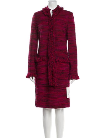 St. John Tweed Pattern Skirt Set