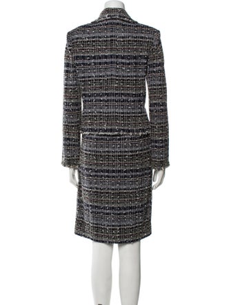 St. John Wool Tweed Pattern Skirt Suit