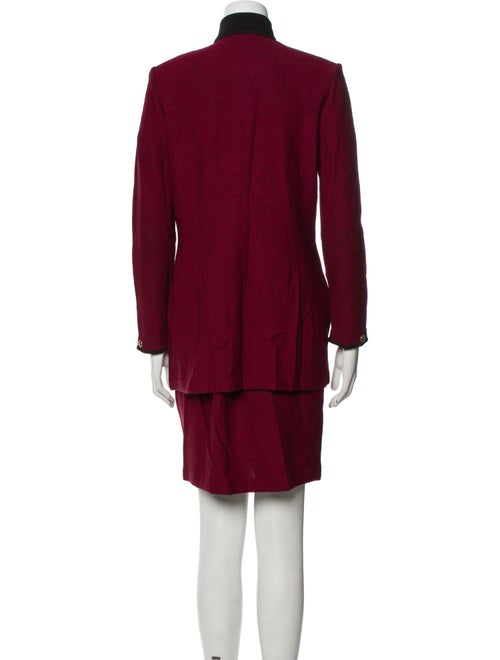 St. John Wool Striped Skirt Set