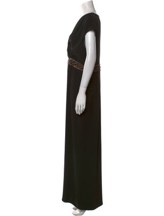 St. John Cowl Neck Long Dress