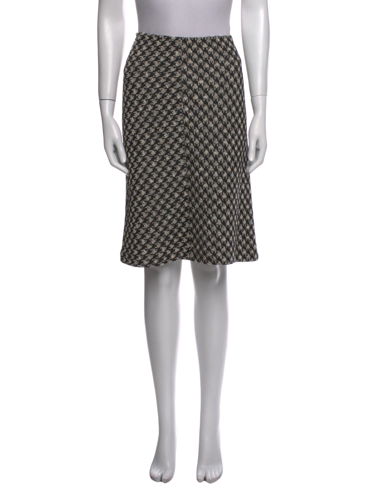 St. John Polka Dot Print Knee-Length Skirt