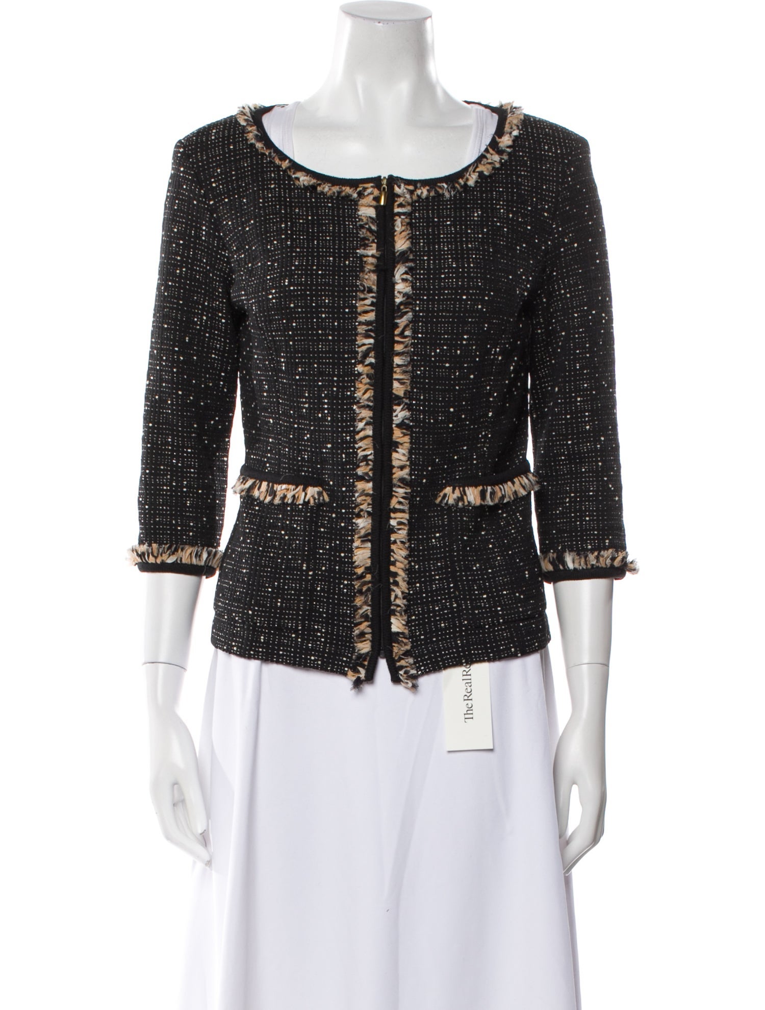 St. John Wool Printed Evening Jacket