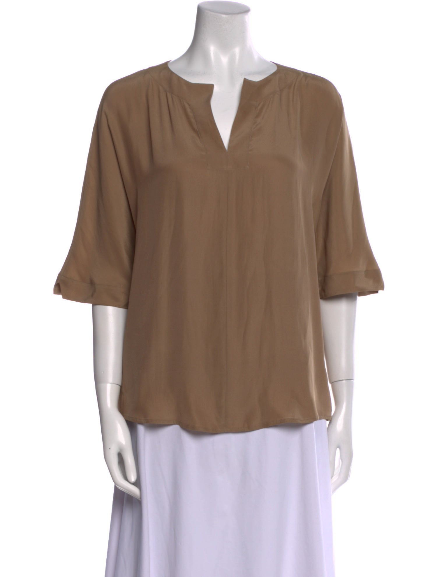 St. John V-Neck Three-Quarter Sleeve Blouse