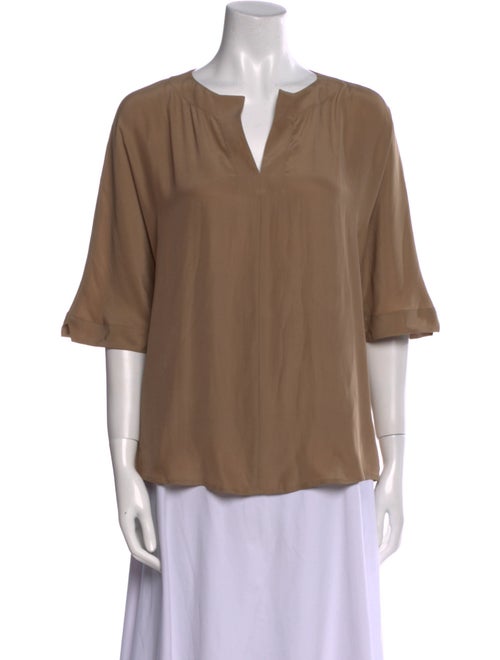 St. John V-Neck Three-Quarter Sleeve Blouse