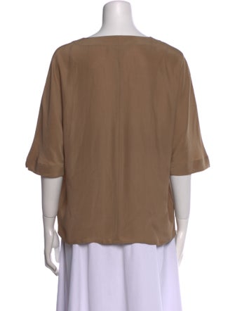 St. John V-Neck Three-Quarter Sleeve Blouse