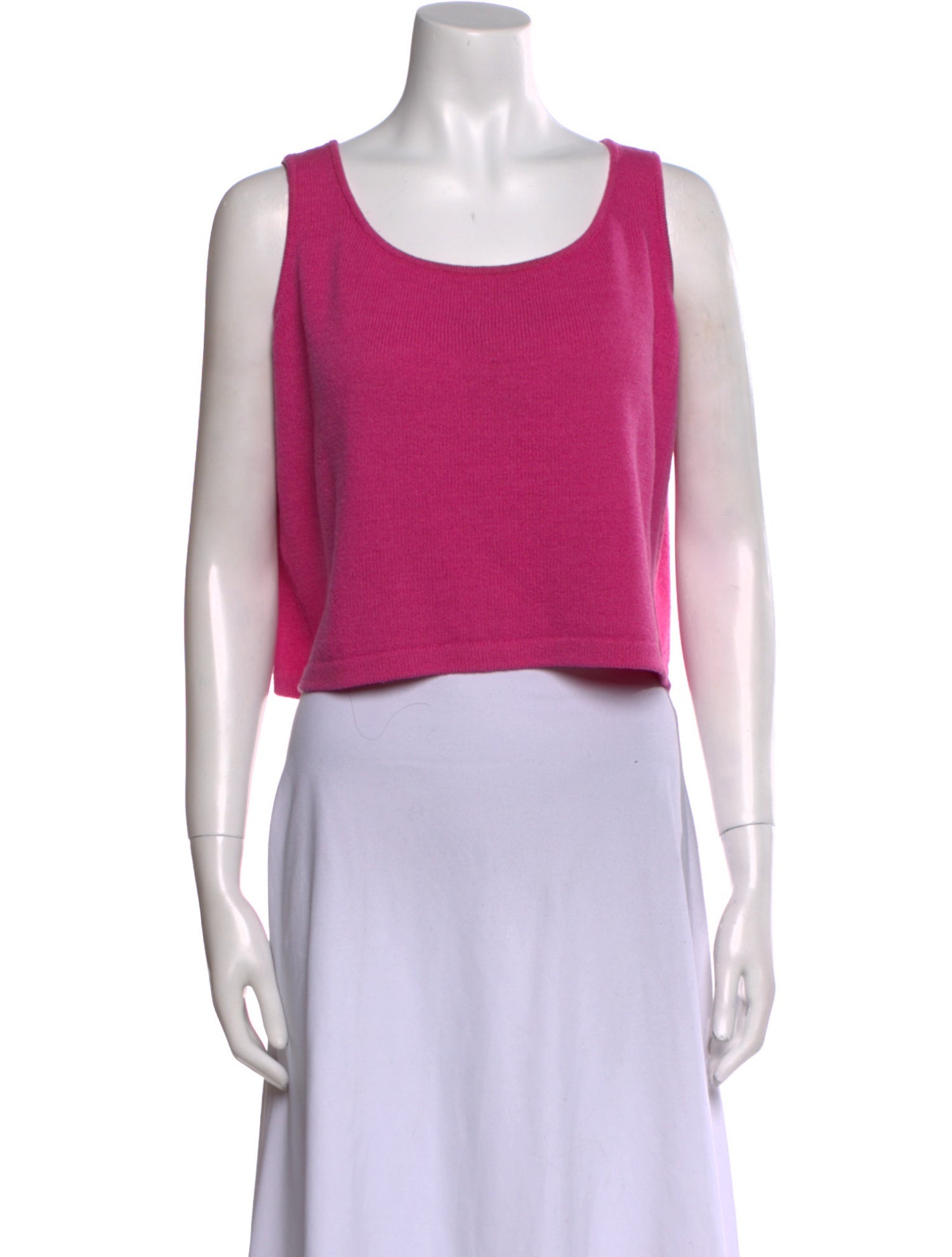 St. John Wool Scoop Neck Crop Top