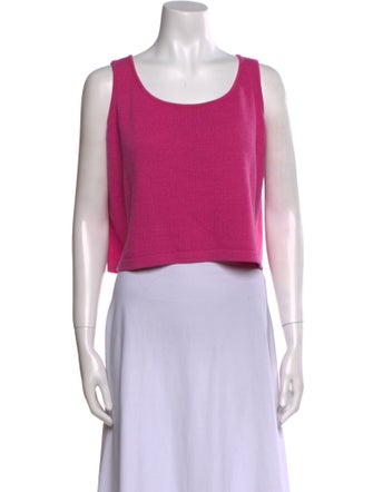 St. John Wool Scoop Neck Crop Top