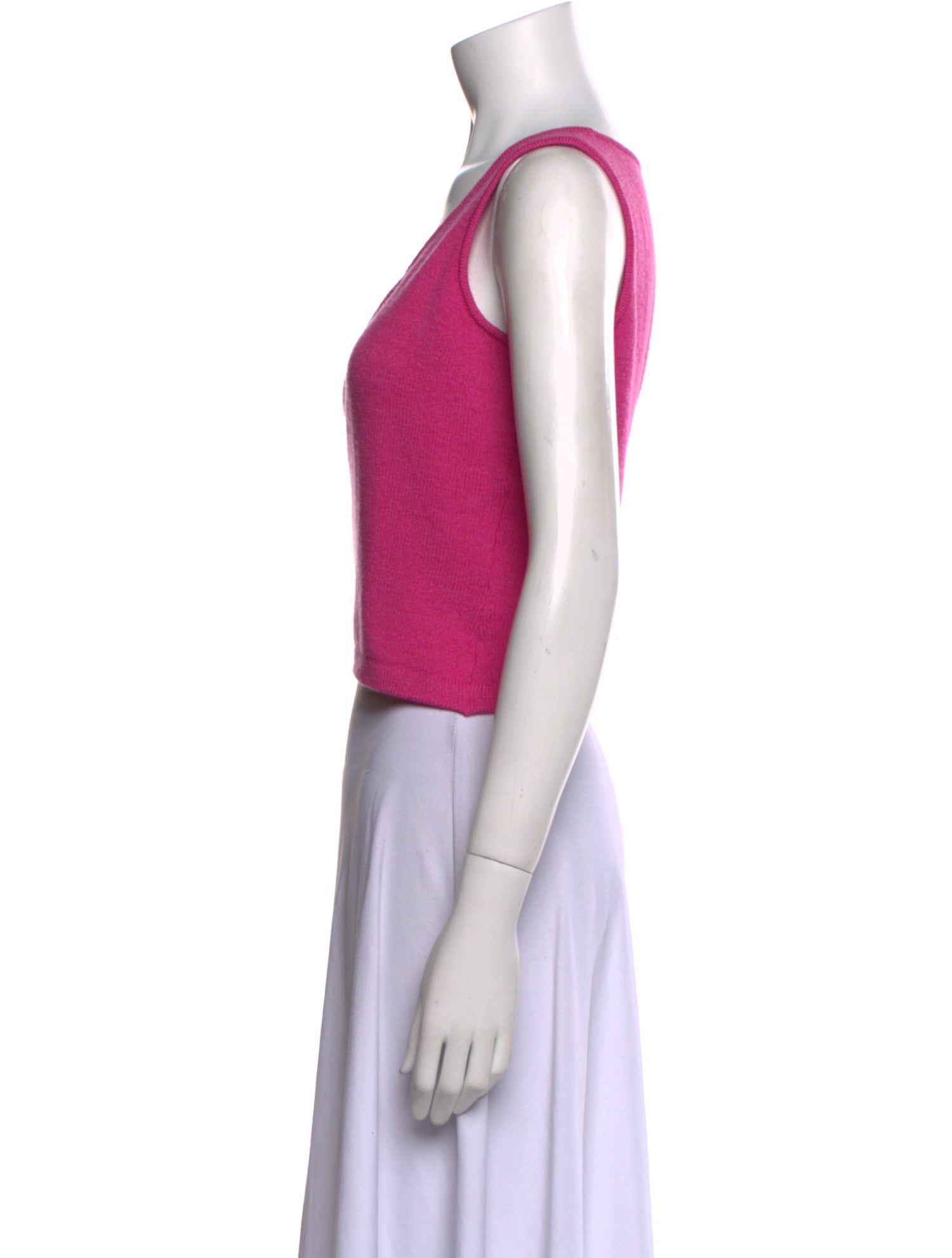 St. John Wool Scoop Neck Crop Top