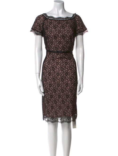 St. John Lace Pattern Knee-Length Dress