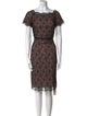 St. John Lace Pattern Knee-Length Dress