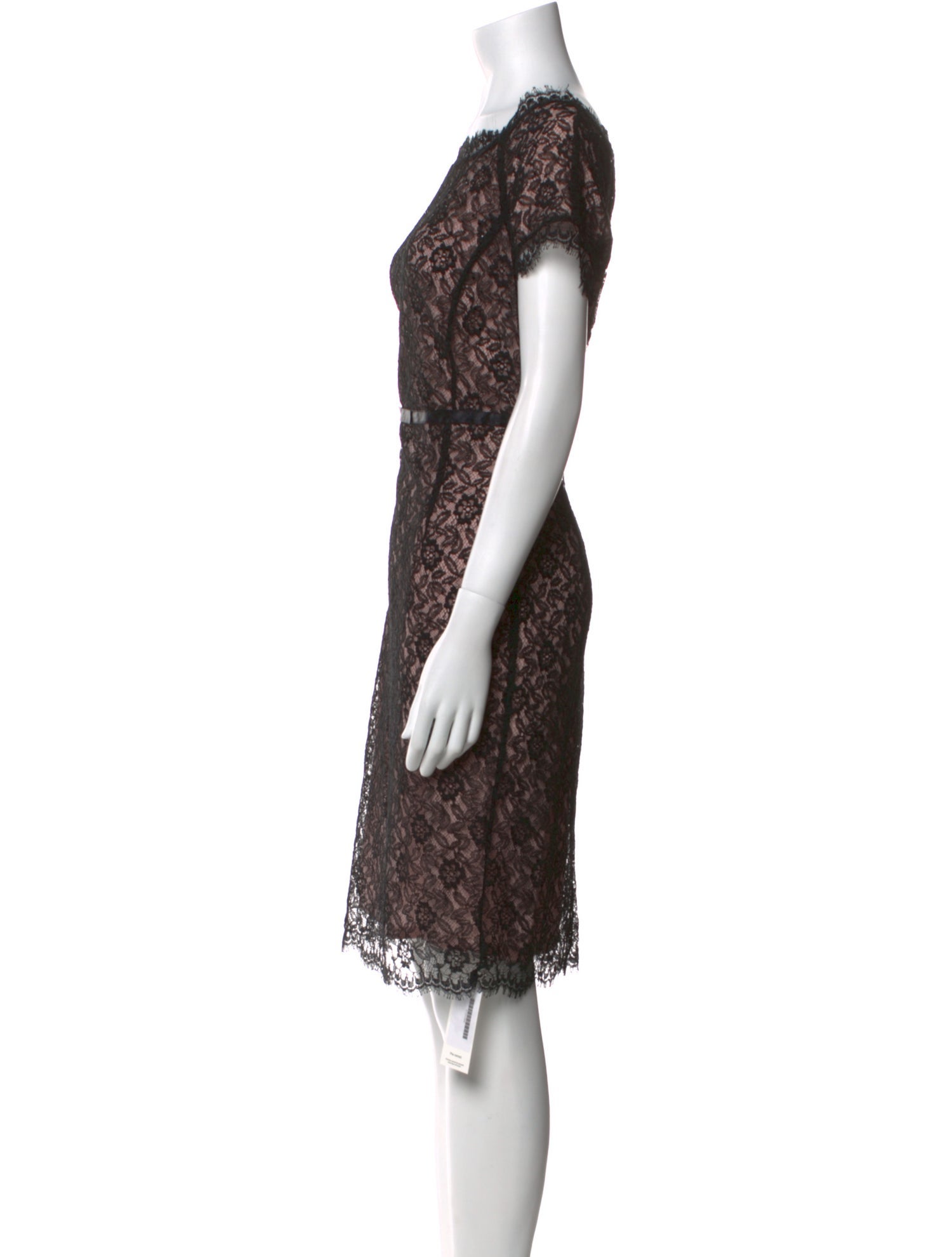 St. John Lace Pattern Knee-Length Dress