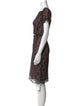St. John Lace Pattern Knee-Length Dress