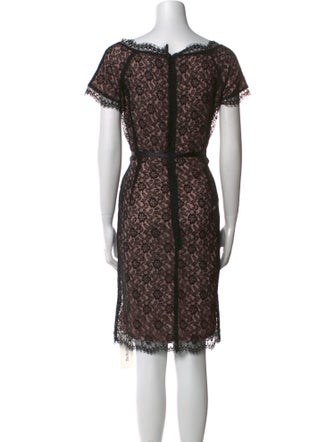 St. John Lace Pattern Knee-Length Dress