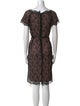 St. John Lace Pattern Knee-Length Dress