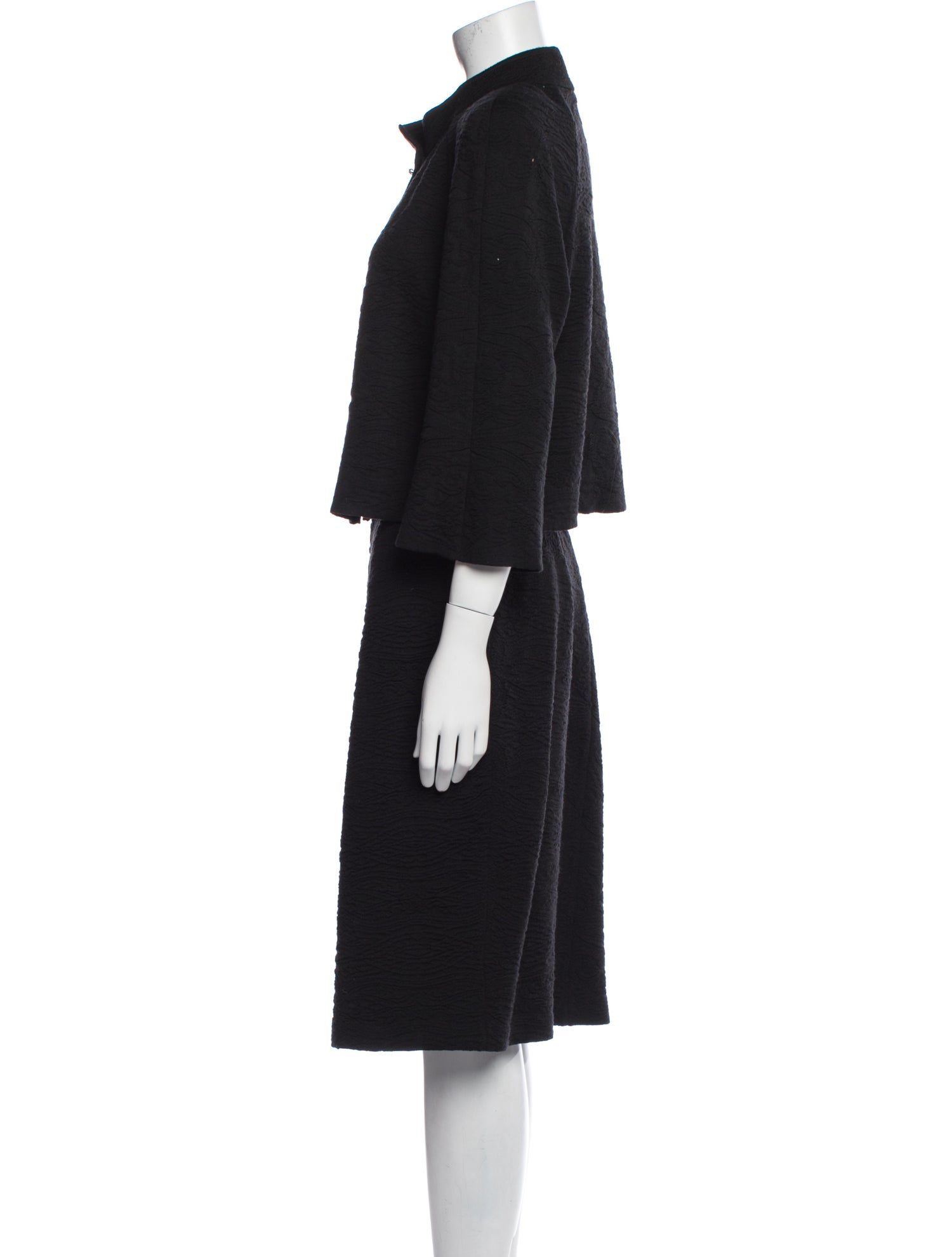 St. John Wool Crystal Embellishments Skirt Set