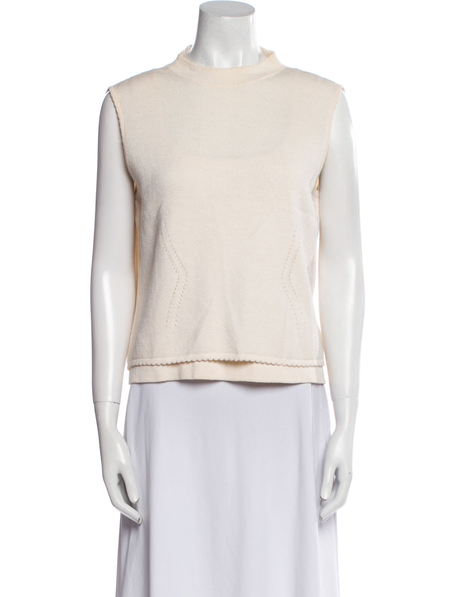St. John Wool Mock Neck Top