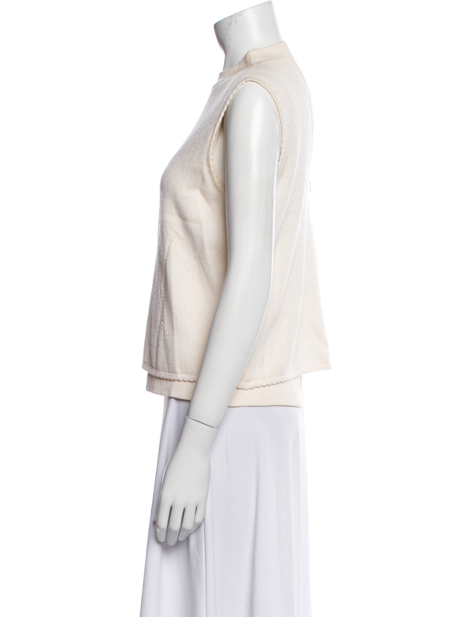 St. John Wool Mock Neck Top