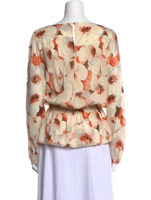 St. John Silk Floral Print Blouse
