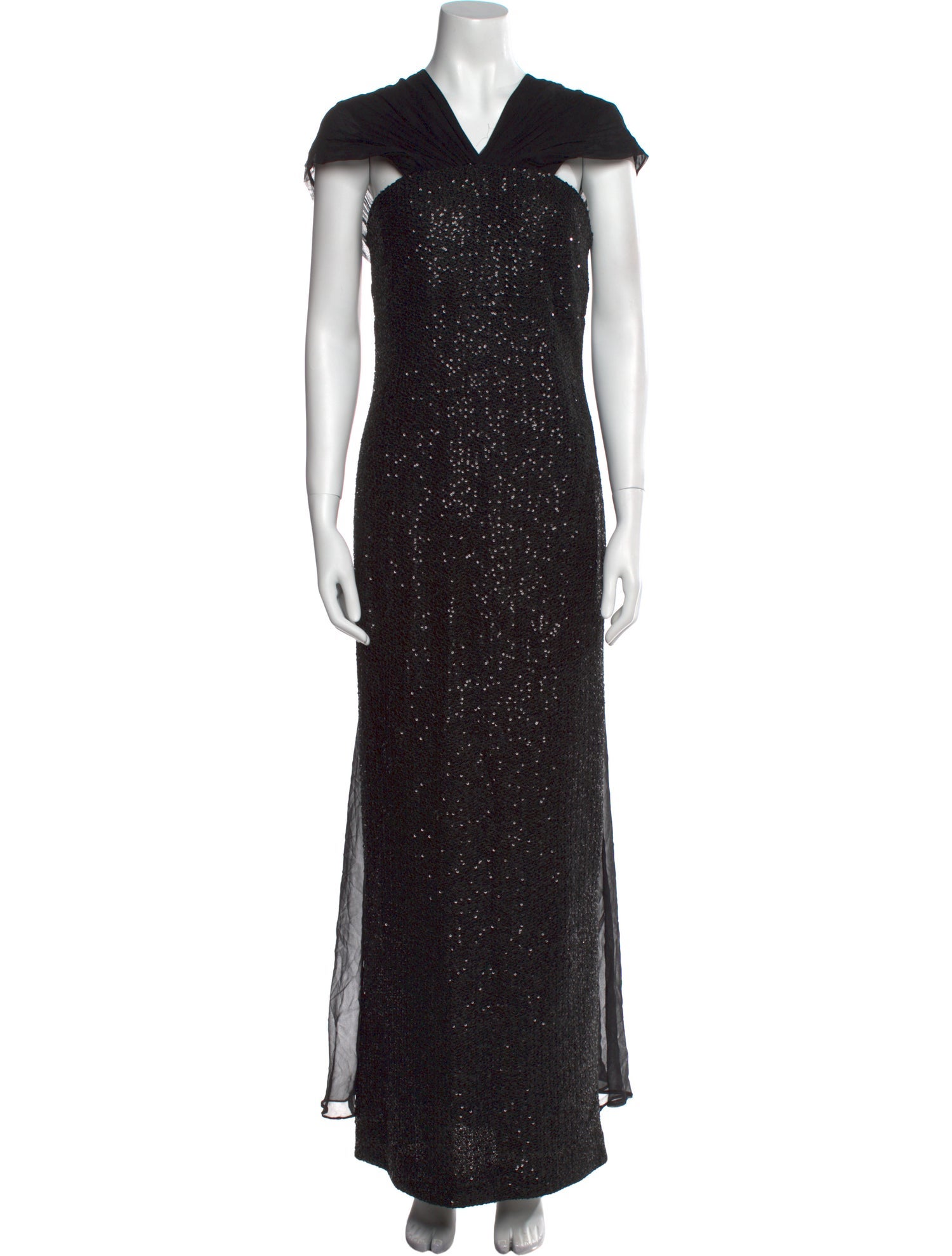 St. John V-Neck Long Dress