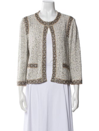 St. John Tweed Pattern Evening Jacket