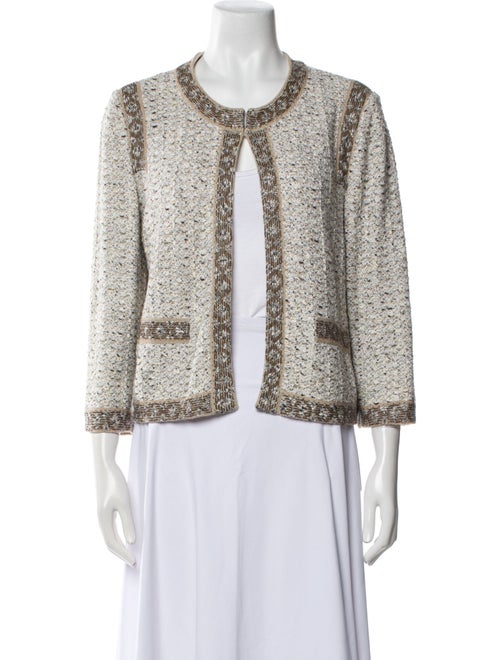 St. John Tweed Pattern Evening Jacket