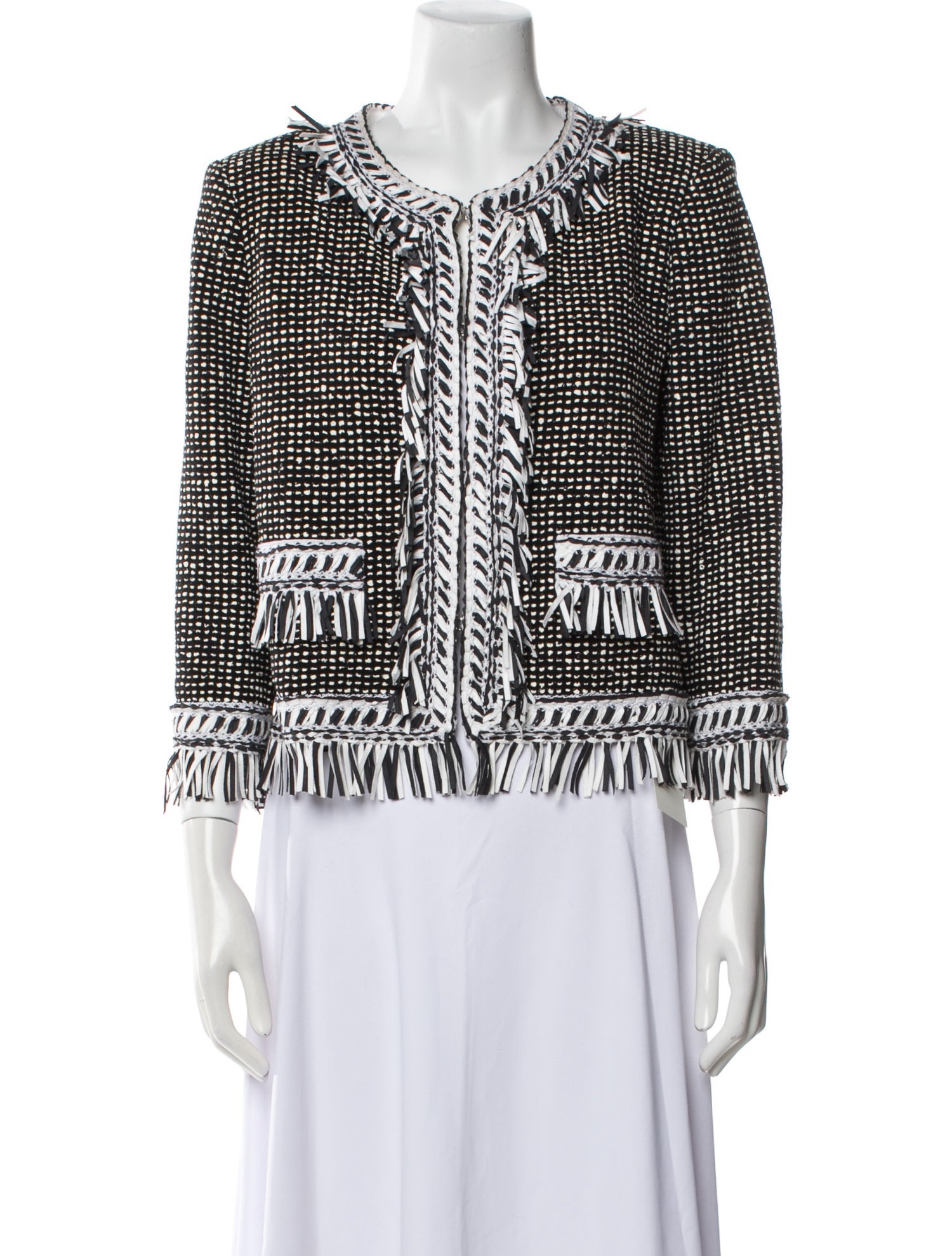 St. John Wool Printed Evening Jacket