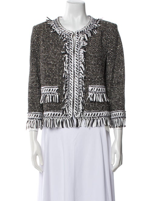 St. John Wool Printed Evening Jacket