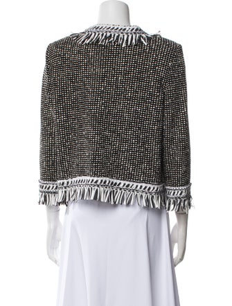 St. John Wool Printed Evening Jacket