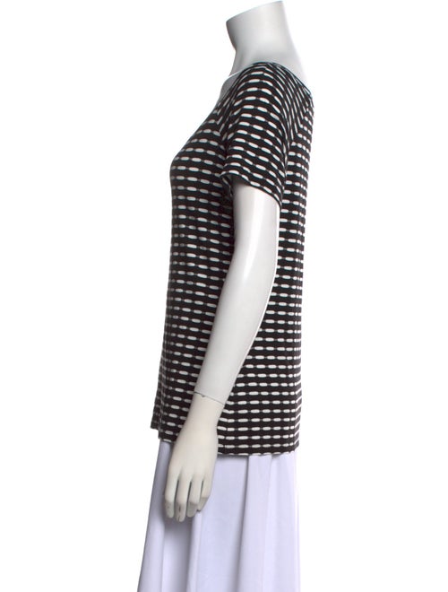 St. John Striped Scoop Neck T-Shirt