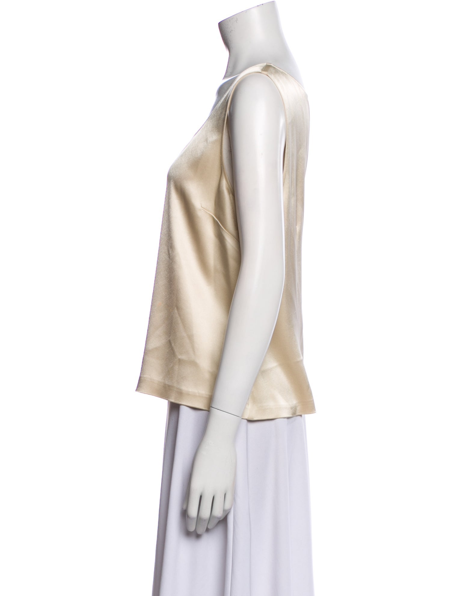 St. John Scoop Neck Sleeveless Top