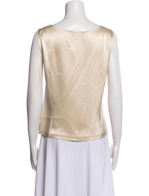 St. John Scoop Neck Sleeveless Top