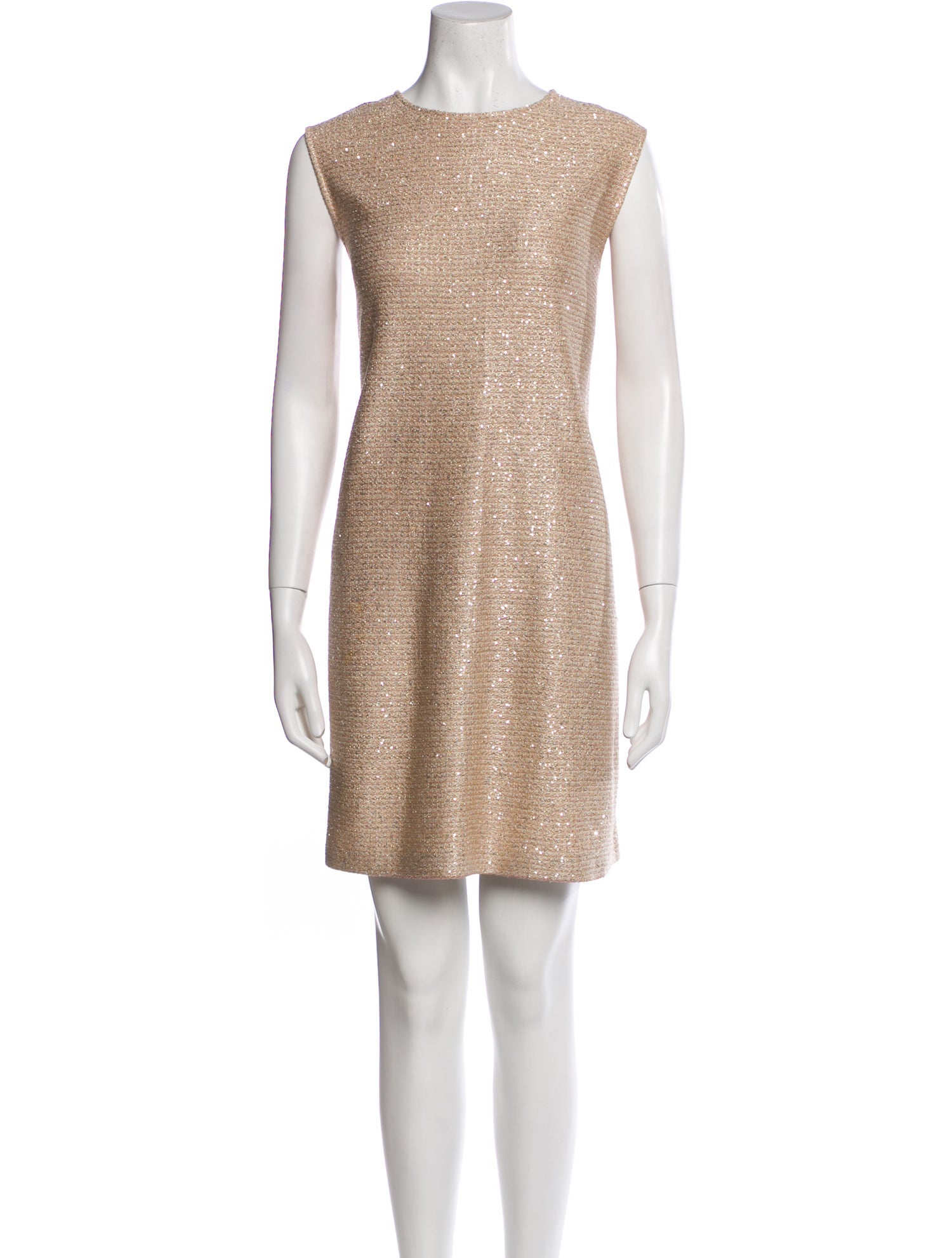 St. John Bateau Neckline Mini Dress