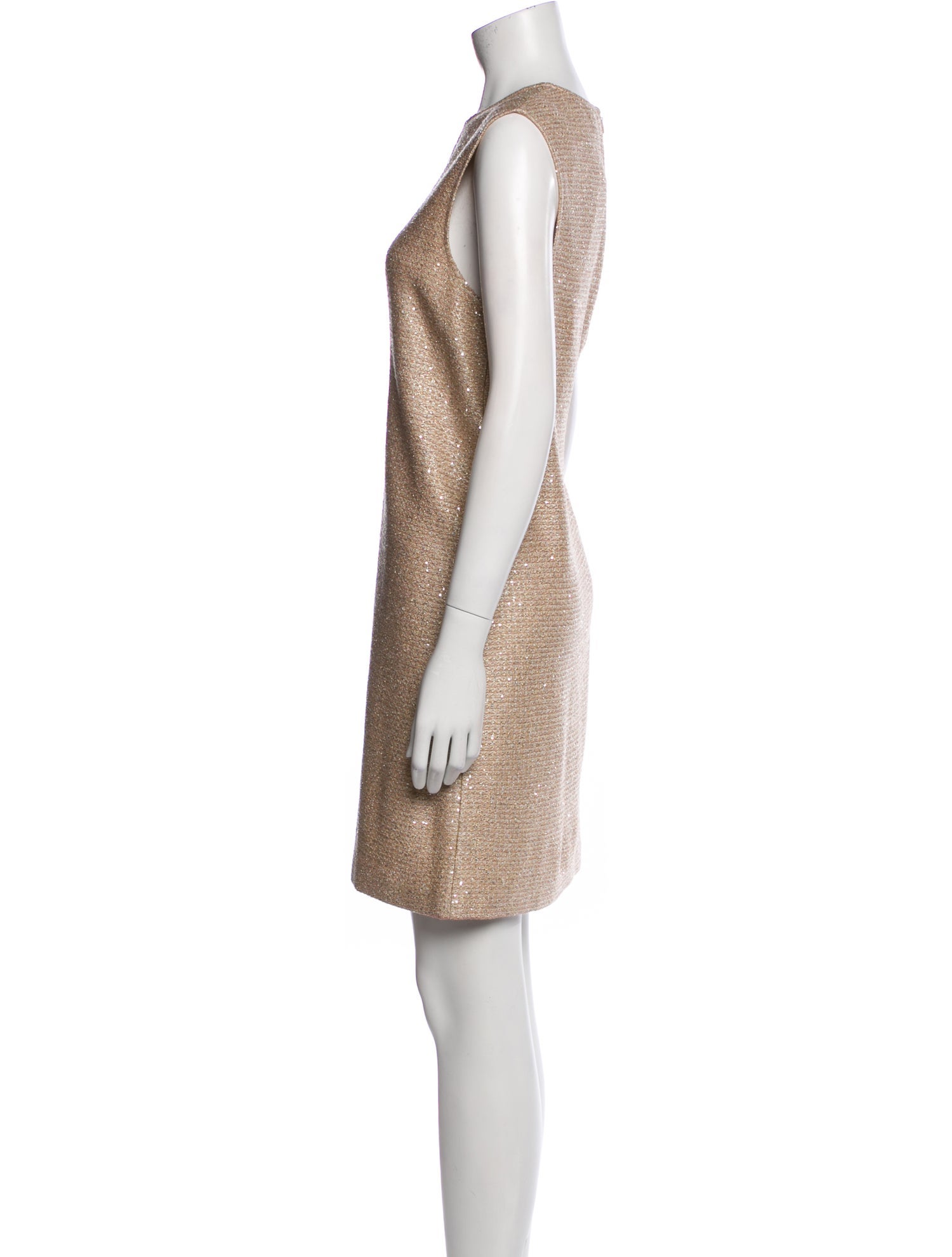 St. John Bateau Neckline Mini Dress