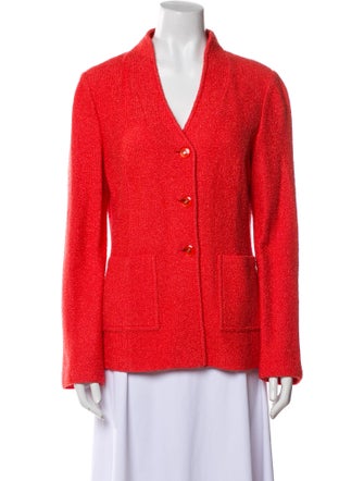 St. John Wool Tweed Pattern Blazer