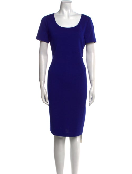 St. John Scoop Neck Knee-Length Dress