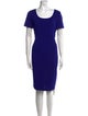 St. John Scoop Neck Knee-Length Dress